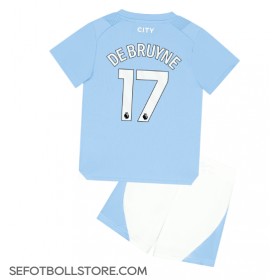 Manchester City Kevin De Bruyne #17 Replika babykläder Hemmaställ Barn 2023-24 Kortärmad (+ korta byxor)